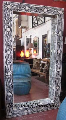 bone inlay mirror